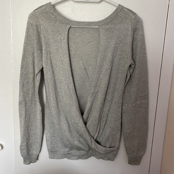 ONIX grey open back sweater - Picture 2 of 4